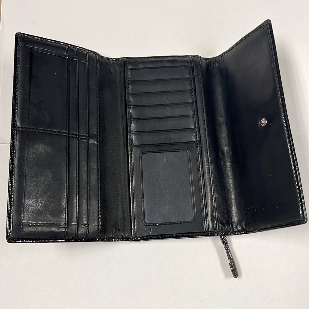 Coach Black Leather Large Clutch Wallet with separate Checkbook Cover - Picture 5 of 13